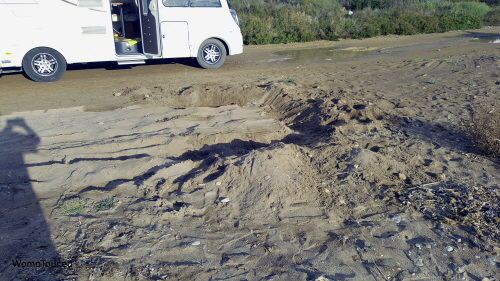 Womo steckt im Sand 3 W